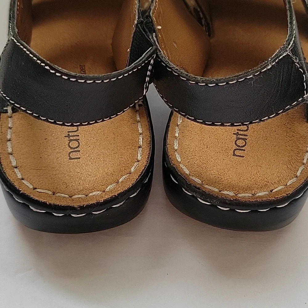 NATURALIZER Natural Soul. Sandal Black Leather. Size 6.5 - Picture 8 of 17